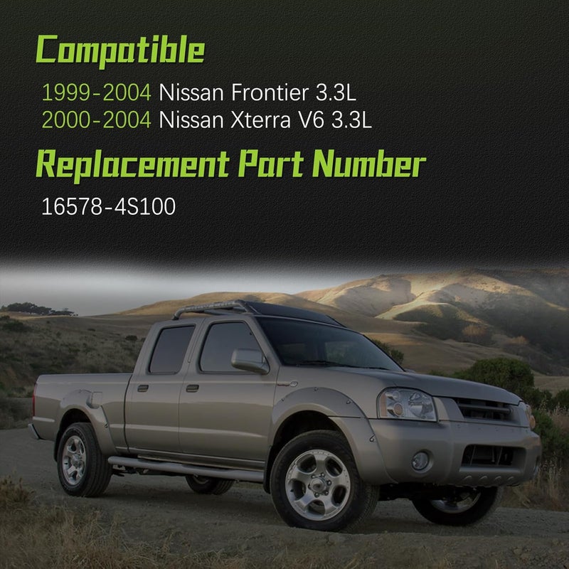 VINMS 16578-4S100 Air Intake Hose Tube With Clamps for Nissan 1999-2004 Frontier 3.3L,2000-2004 Xterra V6 3.3L - Image 2